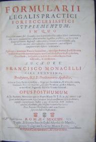 Formularii Legalis Practici Fori Ecclesiastici Supplementum In Quo... - Opus Posthumum